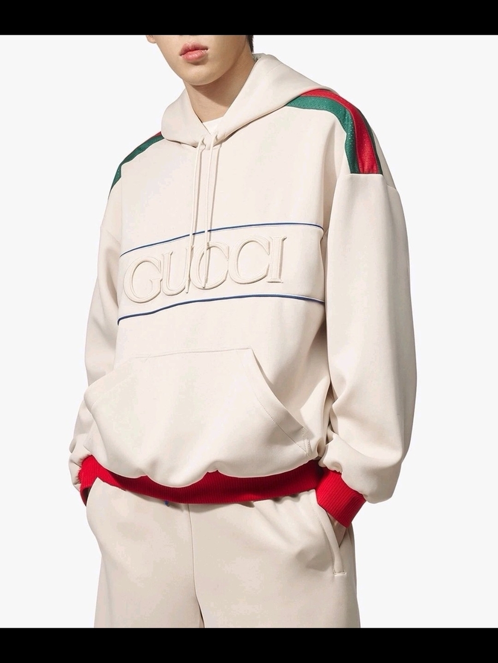 Gucci Logo Neoprene Hooded Sweatshirt
